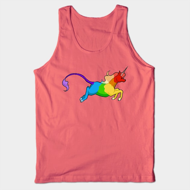 Rainbow Pride Unicorn Tank Top by Khalico